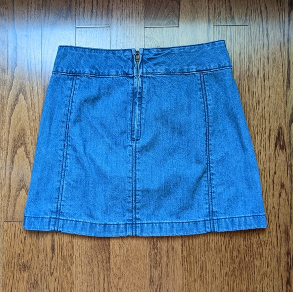 Free People Blue Denim Jean Skirt - Picture 4 of 10